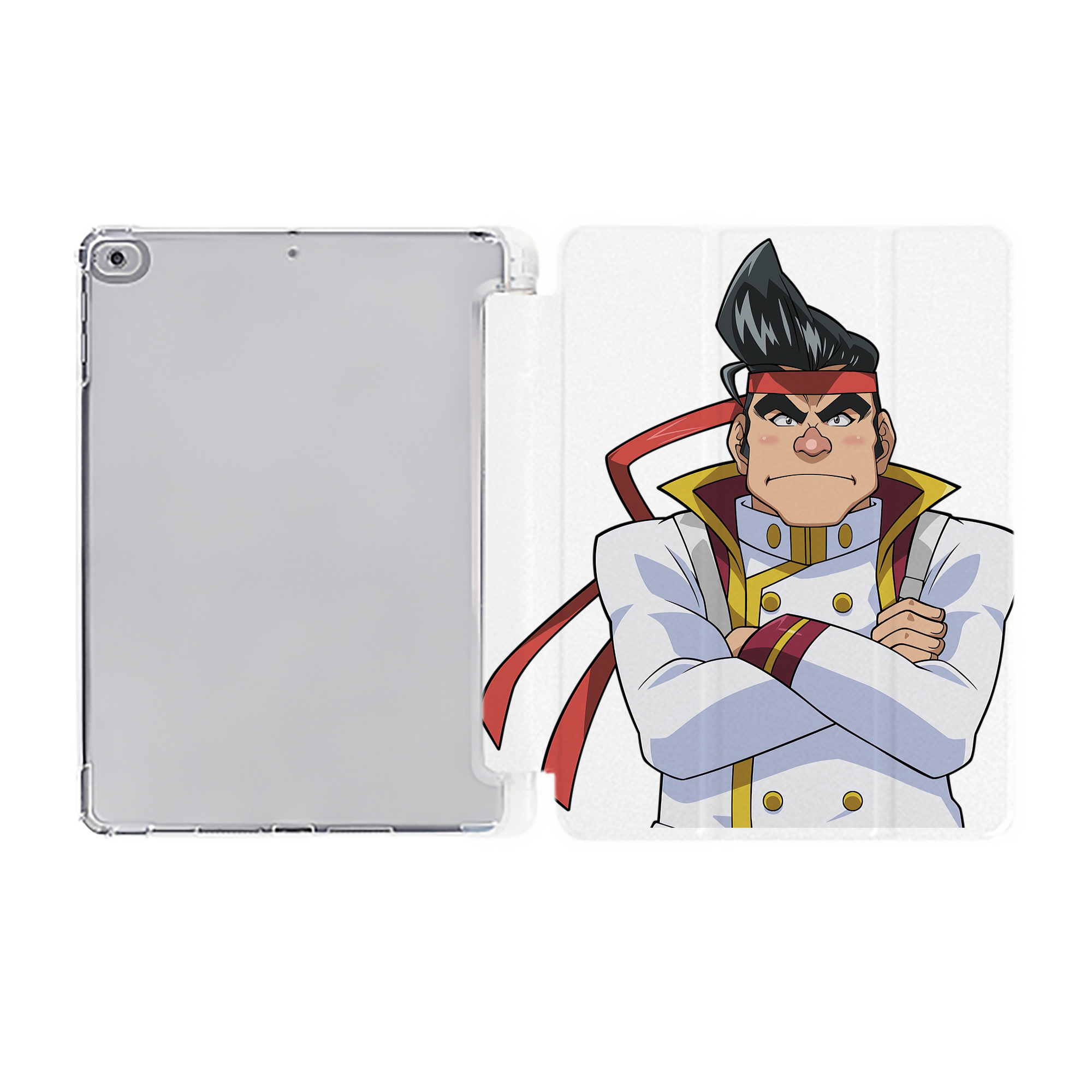 （画像用） 遊☆戯☆王 Yu-Gi-Oh! IPad ケース ペン収納付き 三つ折りスタンド PUレザー×シリコン 対応機種9.5/10.5/10.9インチ